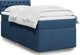 vidaXL Κρεβάτι Continental με στρώμα, μπλε, ύφασμα, 90x200 εκ.