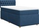 vidaXL Κρεβάτι Continental με στρώμα, μπλε, ύφασμα, 90x200 εκ.