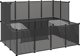 vidaXL Κλουβί για μικρά ζώα, μαύρο, 143x107x93 εκ., PP και ατσάλι