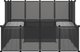 vidaXL Κλουβί για μικρά ζώα, μαύρο, 143x107x93 εκ., PP και ατσάλι