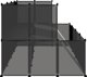 vidaXL Κλουβί για μικρά ζώα, μαύρο, 143x107x93 εκ., PP και ατσάλι