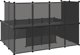 vidaXL Κλουβί για μικρά ζώα, μαύρο, 143x107x93 εκ., PP και ατσάλι