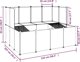 vidaXL Κλουβί για μικρά ζώα, μαύρο, 143x107x93 εκ., PP και ατσάλι