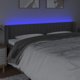 vidaXL Zaglonek do lozka z LED, ciemnoszary, 163x16x78/88 cm, tkanina