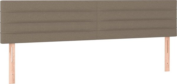 Κρεβάτι continental vidaXL με στρώμα, taupe, ύφασμα, 180x200 εκ.