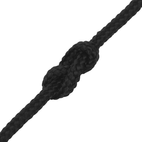 vidaXL Linka zeglarska czarna jednolita 2 mm 250 m polipropylen