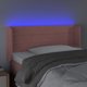 vidaXL Zaglowek do lozka z LED, rozowy, 103x16x78/88 cm, aksamit