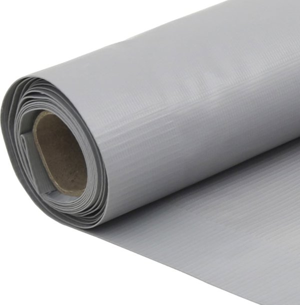 vidaXL Κάλυμμα μπαλκονιού, γκρι, 500x120 εκ, PVC