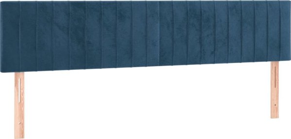 vidaXL Κρεβάτι kontynentalne με στρώμα, σκούρο μπλε, 160x200 cm