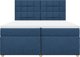 vidaXL Κρεβάτι Continental με στρώμα, μπλε, ύφασμα 200x200 εκ