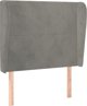 vidaXL Κεφαλάρι τύπου uszak, ανοιχτό γκρι, 103x23x118/128 εκ., βελούδο