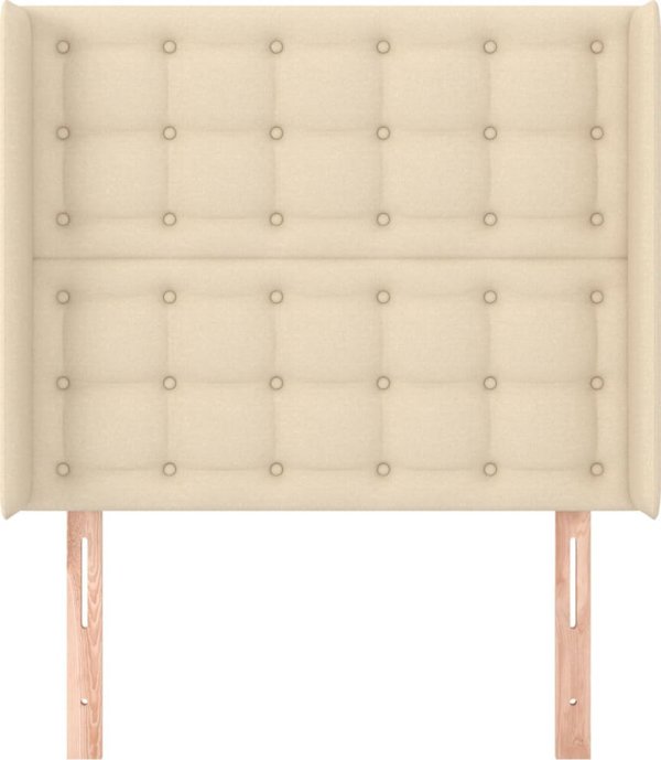 vidaXL Προσκέφαλο uszak, κρεμ, 103x16x118/128 cm, ύφασμα