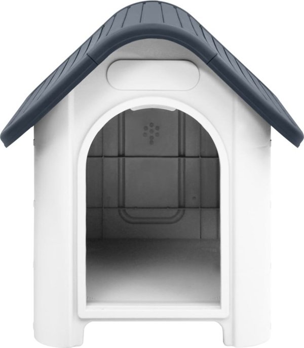 vidaXL vidaXL Buda dla psa, szara, 59x75x66 cm, polipropylen