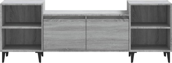 vidaXL Έπιπλο Τηλεόρασης, γκρι δρυς Sonoma, 160x35x55 cm