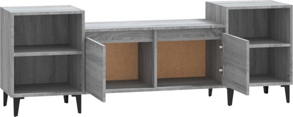 vidaXL Έπιπλο Τηλεόρασης, γκρι δρυς Sonoma, 160x35x55 cm