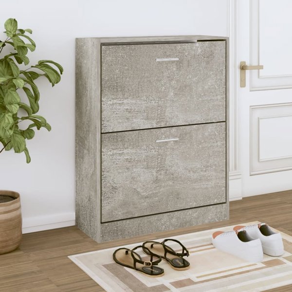 vidaXL Szafka na buty, szarosc betonu, 63x24x81 cm