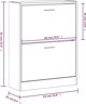 vidaXL Szafka na buty, szarosc betonu, 63x24x81 cm