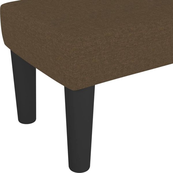 vidaXL Παγκάκι σκούρο καφέ, 70x30x30 cm, επενδυμένο με ύφασμα