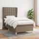vidaXL Κρεβάτι Continental με στρώμα, taupe, 100x200 cm, ύφασμα