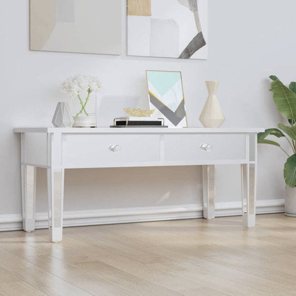 vidaXL Καθρέπτης Τραπεζάκι Καφέ 106x45x45 cm Πλάκα και Γυαλί