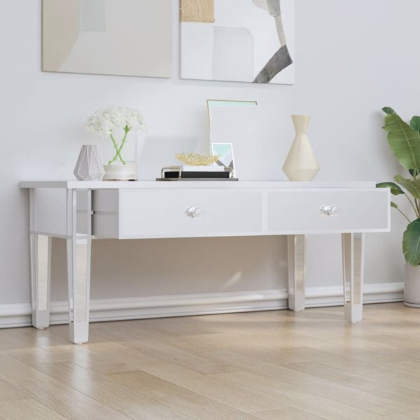 vidaXL Καθρέπτης Τραπεζάκι Καφέ 106x45x45 cm Πλάκα και Γυαλί