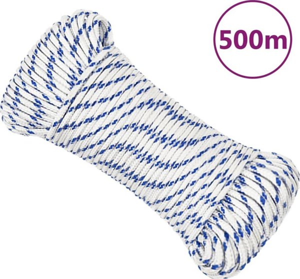 vidaXL Ναυτικό Σχοινί Λευκό, 3 mm, 500 m, πολυπροπυλένιο