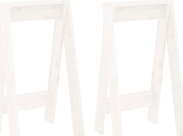 vidaXL Stolki, 2 szt., biale, 40x40x75 cm, lite drewno sosnowe