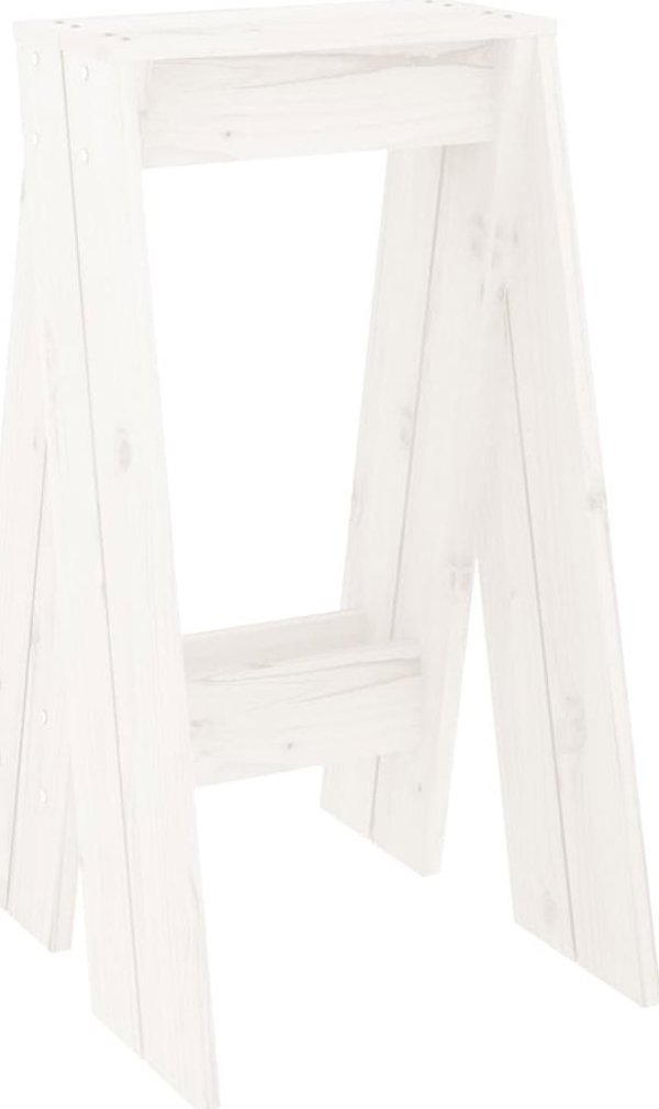 vidaXL Stolki, 2 szt., biale, 40x40x75 cm, lite drewno sosnowe