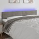 vidaXL Zaglohek do lotka me LED, ανοιχτογκρι, 180x5x78/88 cm, aksamit