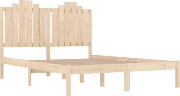 vidaXL Rama κρεβατιού από συμπαγές ξύλο πεύκου 140x200 cm