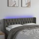 Κεφαλάρι κρεβατιού vidaXL με LED, σκούρο γκρι, 147x16x78/88 cm, βελούδο