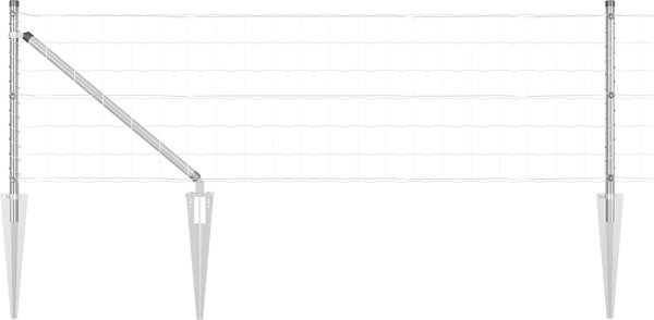 vidaXL Ogrodzenie Euro z 7 kolcami 0.4x10 m Stal ocynkowana
