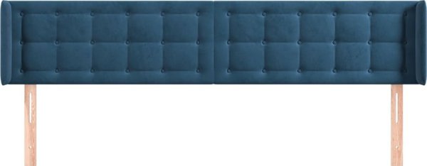 vidaXL Zagloewk uszak, ciemnoniebieski, 203x16x78/88 cm, aksamit