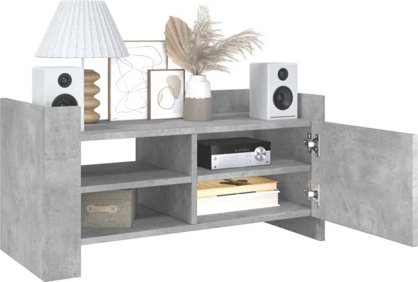 vidaXL Szafka pod TV szarosc betonu 80x35x40 cm