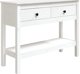 vidaXL Τραπεζάκι κονσόλας, λευκό, 100x35x75 εκ., μασίφ πεύκο