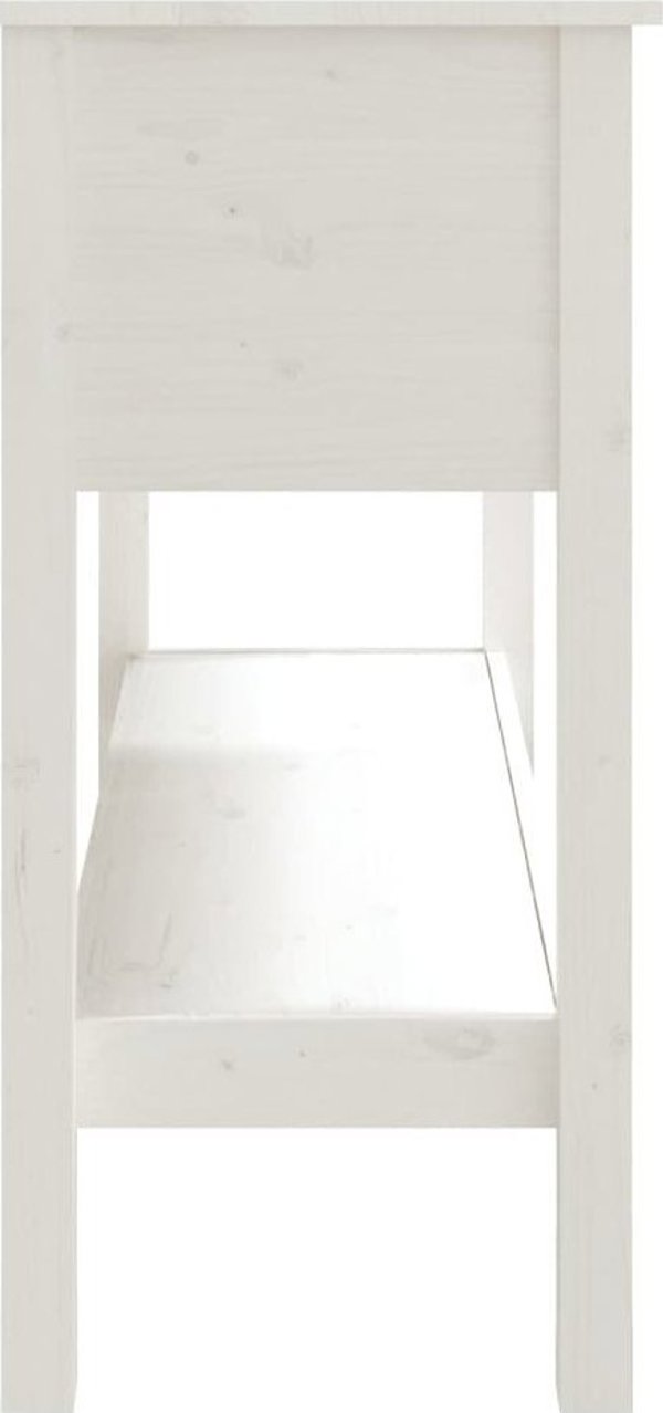 vidaXL Τραπεζάκι κονσόλας, λευκό, 100x35x75 εκ., μασίφ πεύκο