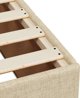 vidaXL Κρεβάτι Kontynentalne με Στρώμα, Κρεμ Ύφασμα 140x200 εκ.