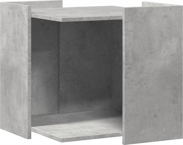 vidaXL Ντουλάπι για άμμο γάτας, γκρι σκουριά, 53x53x51 εκ