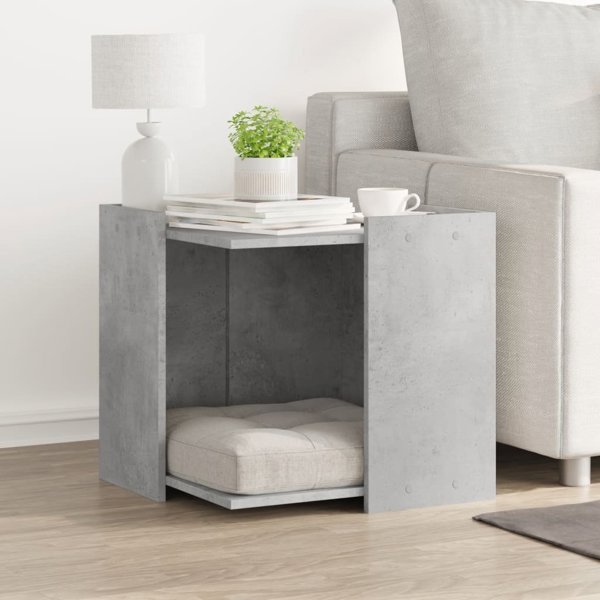 vidaXL Ντουλάπι για άμμο γάτας, γκρι σκουριά, 53x53x51 εκ