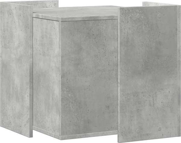 vidaXL Ντουλάπι για άμμο γάτας, γκρι σκουριά, 53x53x51 εκ