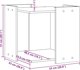 vidaXL Ντουλάπι για άμμο γάτας, γκρι σκουριά, 53x53x51 εκ