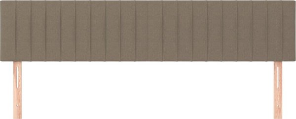 vidaXL Προσκέφαλα κρεβατιού, σετ 2 τεμαχίων, taupe, 80x5x78/88 εκ., υφασμάτινα