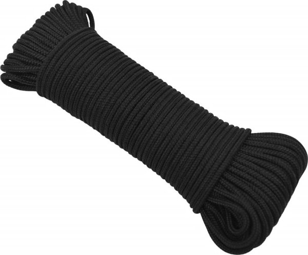 vidaXL Ναυτικό σχοινί, μαύρο ομοιόμορφο, 3 mm, 500 m, πολυπροπυλένιο