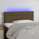 vidaXL Zaglowek do lozka z LED, ciemnobrazowy, 80x5x78/88 cm, tkanina