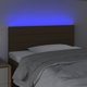 vidaXL Zaglowek do lozka z LED, ciemnobrazowy, 80x5x78/88 cm, tkanina