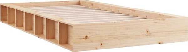vidaXL Rama κρεβατιού, 100 x 200 εκ., από μασίφ ξύλο