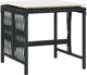 vidaXL Κήπου σκαμπό με μαξιλάρια, 4 τεμ., μαύρο, 41x41x36 εκ.