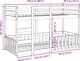 vidaXL κουκέτα, κερωμένο καφέ, 90x200 εκ., συμπαγές πεύκο