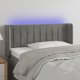 vidaXL Κεφαλάρι κρεβατιού με LED, ανοιχτό γκρι, 93x16x78/88 cm, βελούδο