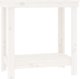 vidaXL Λευκός πάγκος εργασίας 80x50x80 cm από μασίφ ξύλο πεύκου